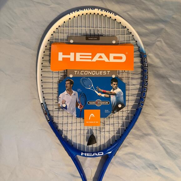 HEAD Ti Conquest Tennis Racquet 4 1/4 Grip Nano Titanium NEW w/ Tags - Picture 2 of 4